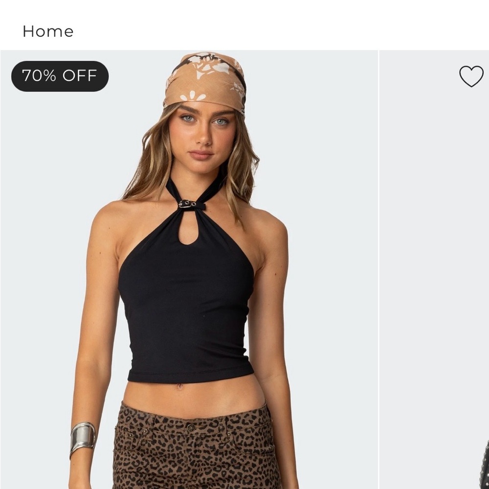 Black Halter Neck Top by edited brand new with tags